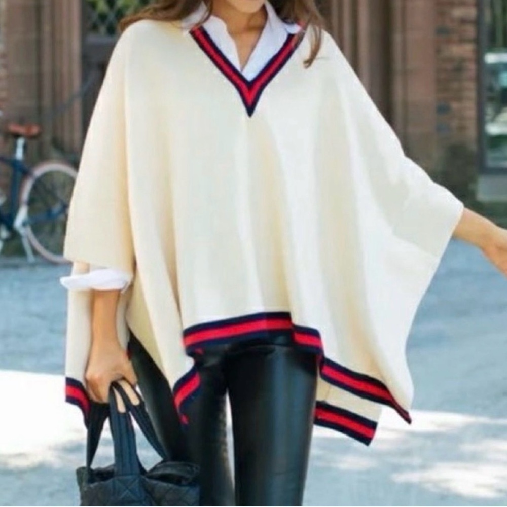 TUCKERNUCK Cream Camden Pancho Cape One Size